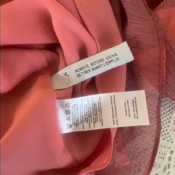 H Halston Pink Floral Lined Dress Plus - Picture 12 of 13